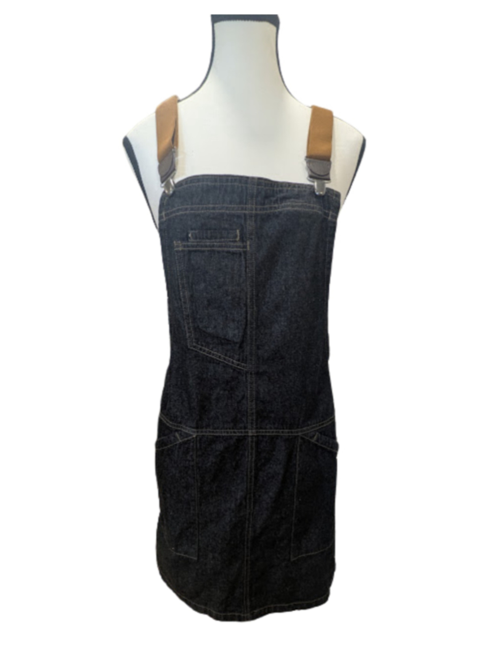 Chef Works Urban Collection Berkeley Bib Apron Denim Crossback Utility Stylist